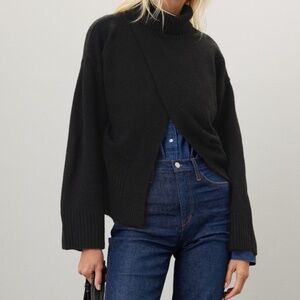 Great Jones Overlay Turtleneck Sweater, M